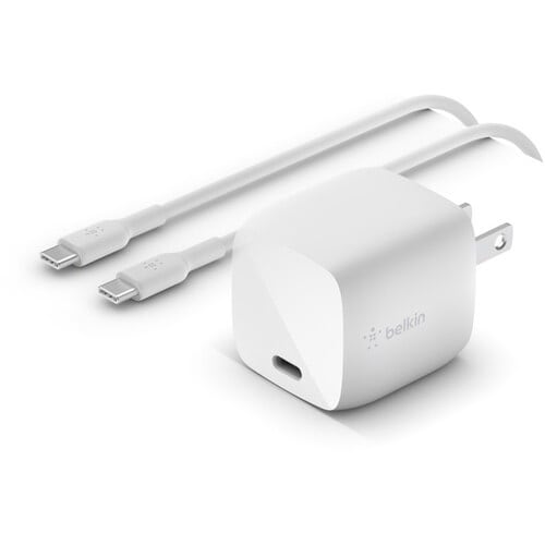 BELKIN 30W BOOST CHARGE WITH USB TYPE-C CABLE WHITE